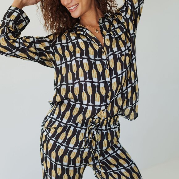 Classic PJ set | Champagne Silky | Show Me Your Mumu - Picture 2 of 5